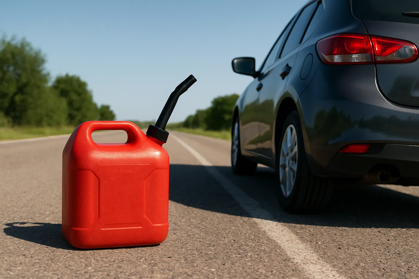 Emergency fuel delivery to a stranded car in Cedar Hill, TX
