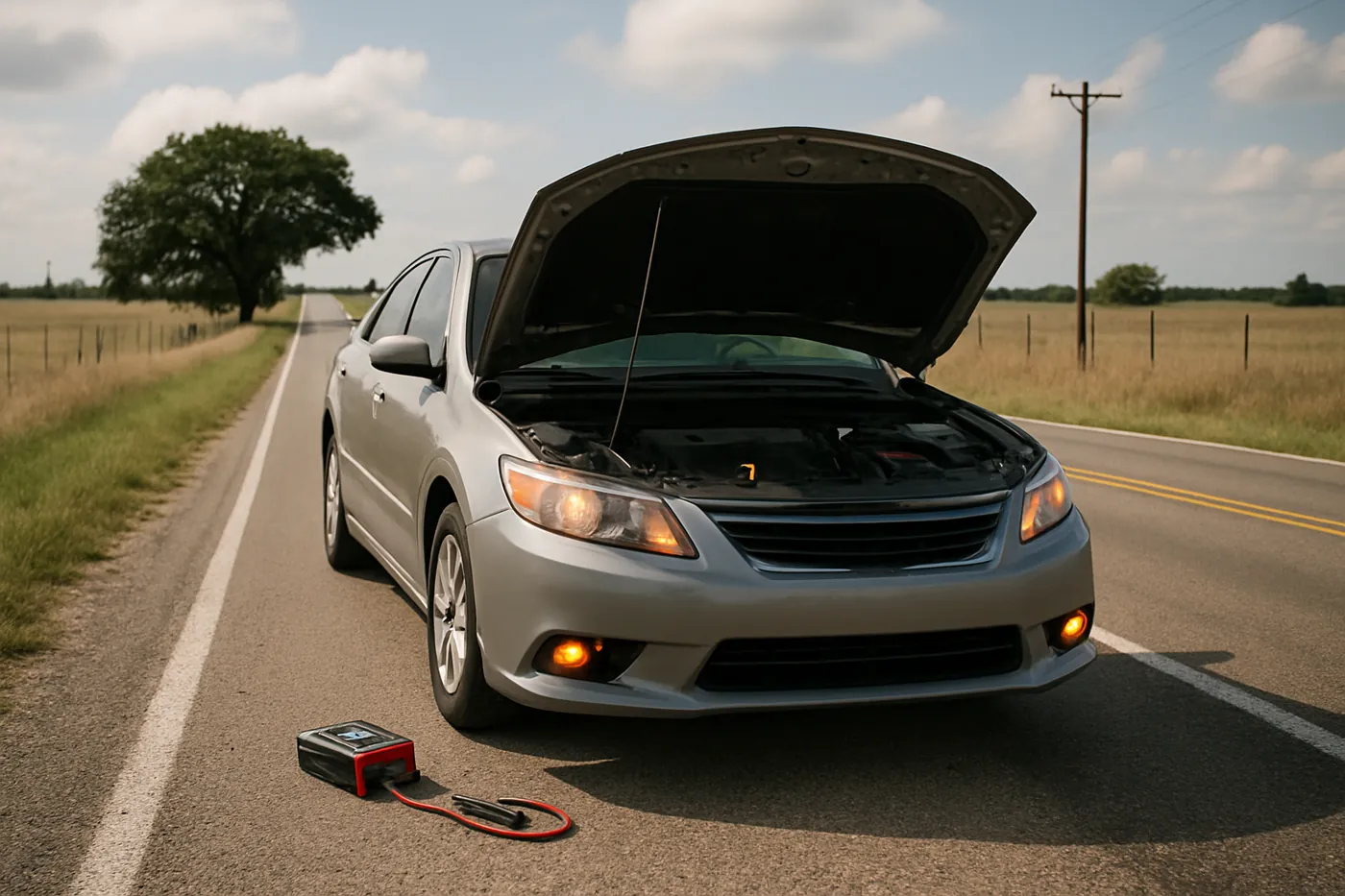 Roadside assistance for a stranded vehicle in Cedar Hill, TX
